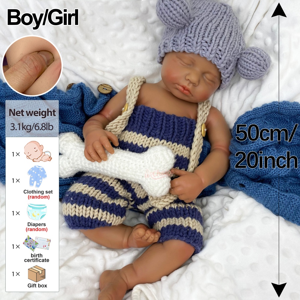 Realistic Features 20Inch Can  - đánh giá và giá Reborn Baby Doll Silicone Realistic