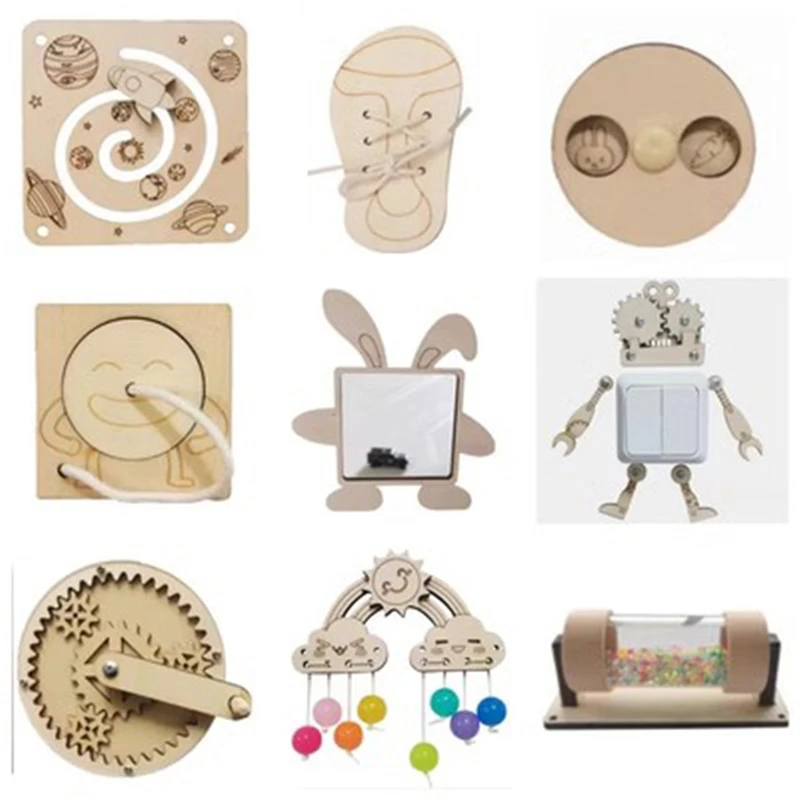 Montessori Busy Board DIY Wood - đánh giá và giá Montessori Wooden Busy Board Toddler