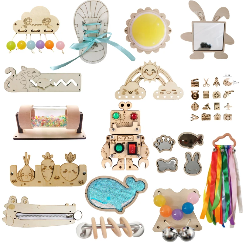 Montessori Busy Board DIY Wood - đánh giá và giá Montessori Wooden Busy Board Toddler