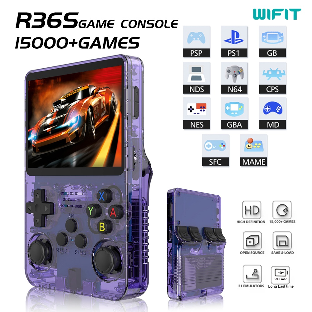 R36s handheld game console por - đánh giá và giá Retro Handheld Game Console R36S