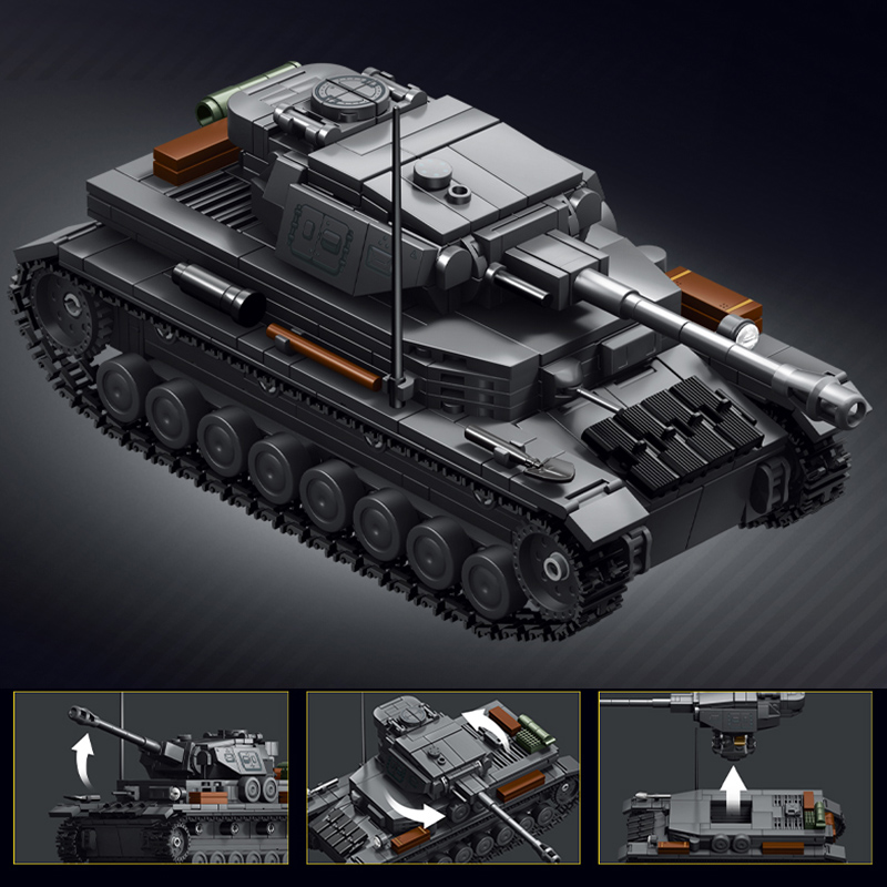 Military 1/35 Scale Panzerkamp - đánh giá và giá Lego Compatible Military Tank