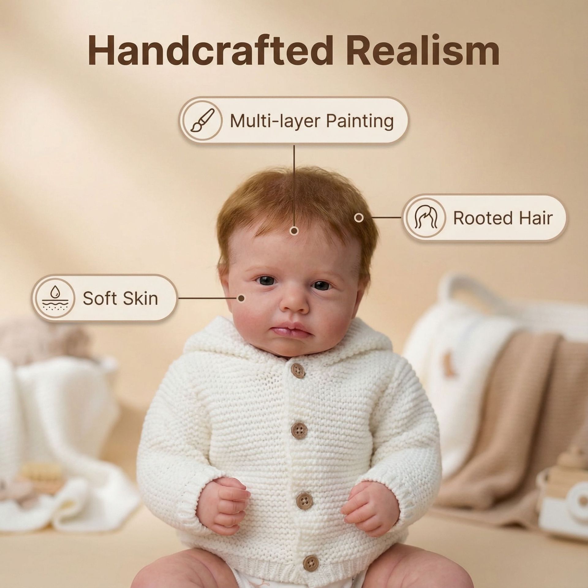 49cm LOULOU Realistic Newborn  - đánh giá và giá Reborn Baby Doll Silicone Realistic